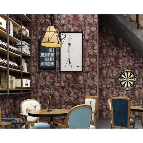 Beibehang Imitation stone pattern wallpaper home decoration PVC waterproof wallpaper roll clothing store brick wallpaper 3d