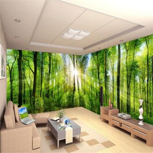 Wallpapers Youman 3d modern custom high quality photo fresh nature landscape indoors mural primeval forest sunlight wallpaper