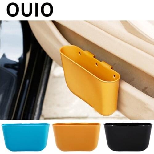 OUIO 1PC Car Hanging Trash Box Phone Holder Storage Bag For BMW E60 E36 E46 E90 E39 E30 F30 F10 F20 X5 E53 E70 E87 E34 E92 M