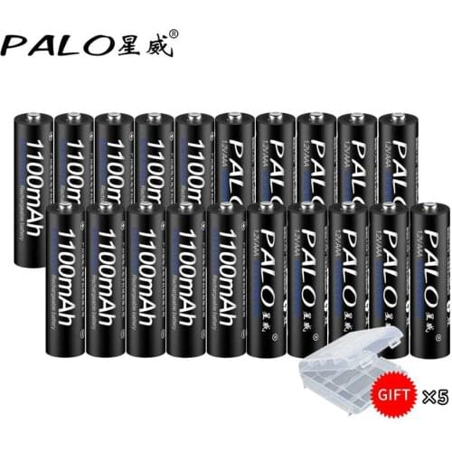 Palo 20Pieces 1.2v AAA 3A NIMH 1100mah AAA Battery Rechargeable aaa Batteria ni-mh batteries aaa rechargeable battery