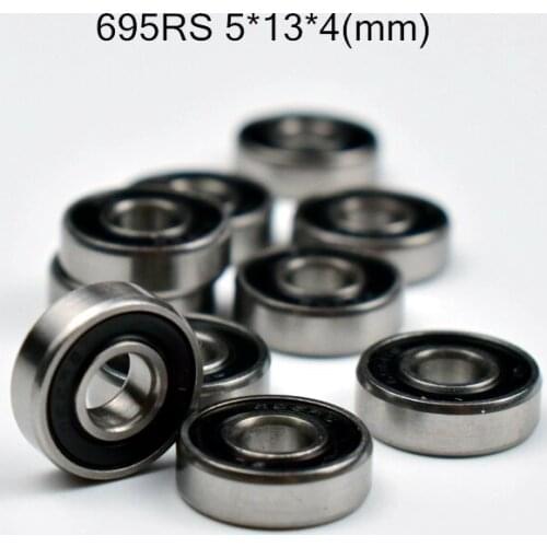 695RS bearing 5*13*4(mm) 10pieces free shipping ABEC-5 bearings 10pcs Metal Seal Bearing 695 695RS chrome steel bearing
