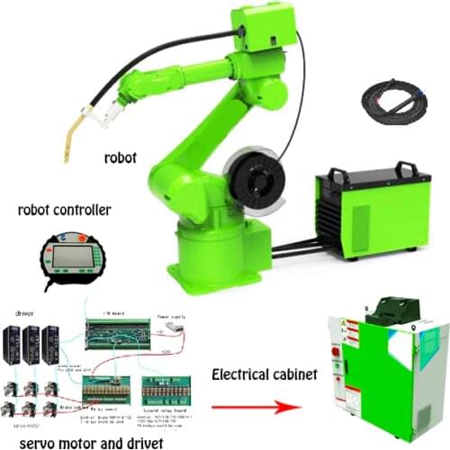 Industrail Welding Robot Arm kit 6 Axis OEM robot for CO2/TIG/MIG/MAG welding machine load 6kg Full seal struction robot