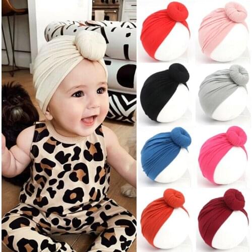 Pudcoco 2019 New Arrival Baby Boy Girl Toddler Headband Turban Knot Hat Beanie Cap Warm Headwear