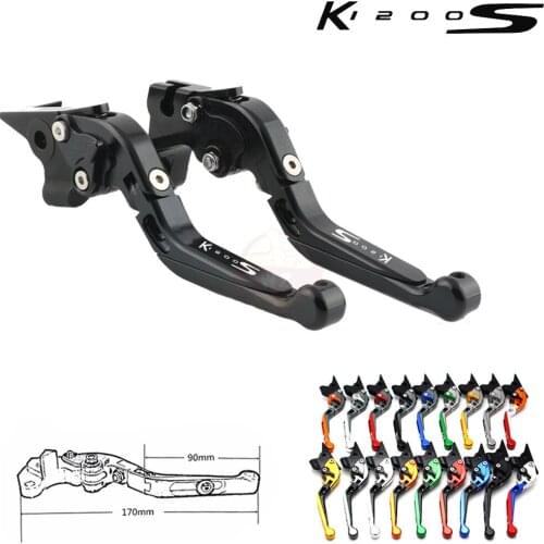 Clutch Levers For BMW Motorcycle CNC Aluminum Accessories For BMW K1200S 2004 2005 2006 2007 Motorcycle With K1200 S k 2008 Logo