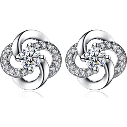 Huitan Chic Ear Piercing Stud Earrings for Women OL Style Daily Wear Low-key Versatile Female Accessories Hot Statement Jewelry