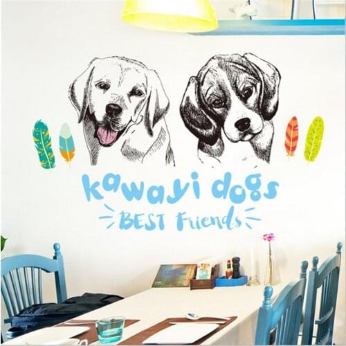 Dog Pet Wall Sticker Refrigerator Living Room Bedroom Decor Wall Decor Animal Wall Decals Art Mural