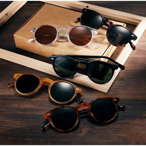Vintage Men Acetate Polarized Sunglasses Classic Luxury Brand Sun glasses Beach Outdoor Driving Eyewear For Men Women Uv400