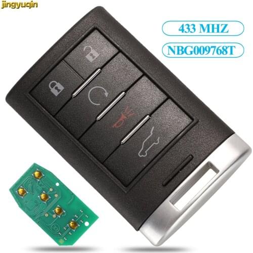 Jingyuqin Smart Key Control 433MHZ NBG009768T For Cadillac SRX 2010-2014 5 Buttons Keyless Entry Remote Car Key