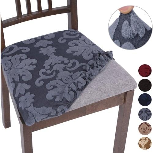 1/2/4/6PCS Universal Chair Covers Stretch Spandex Jacquard Dining Room Dining Seat Chair Cover Seat Cushion Slipcover