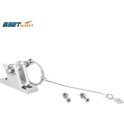 Stainless Steel 316 Boat Bimini Top Deck Hinge with quick release pin and lanyard Marine Kayak Canoe Boat Cover Sprayhood