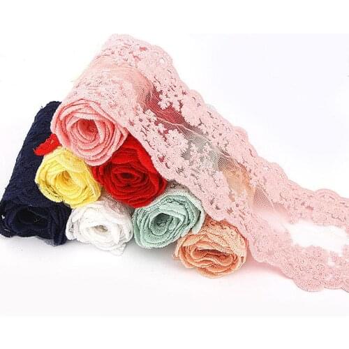 1M/lot Wide lace cotton Ribbon Clothing accessories Cotton edge decoration home textile embroidery white mesh hollow ADC067