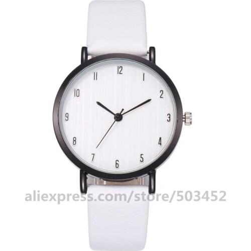 100pcs/lot New Style Womens Leather Band Factory Price Quartz WristWatch Ladies Watch Women Wholesale Montre Femme