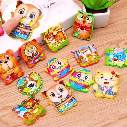 12Pcs 5CM Mini Move Puzzle Kids Birthday Party Gift Baby Shower Girl Boy Party Favor Souvenir Pinata Fillers School Rewards