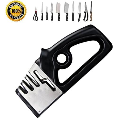 4-In-1 Professional ABS Material Home Kitchen Quick Sharpeners Knife Shear Blade Grinder Kitchen Whetstone Sharpening Stone Tool