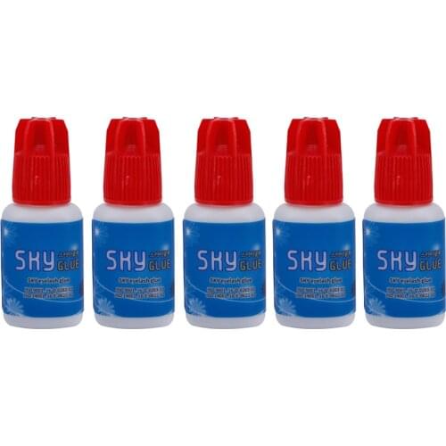 5pcs/lot Korea Sky S+ Glue with Red Cap for Eyelash Extension Long Lasting 5ml