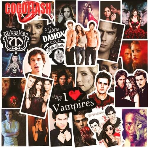 10/50Pcs/set Fantasy TV Series The Vampire Diaries Graffiti Stickers For DIY TOY Scrapbook Skateboard Snowboard Laptop Luggage