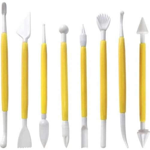 8pcs Shaped Knife Engraving Tools Carving Tool Fondant Carving Knife Baking Tools Shaping Knife Shaping Knives