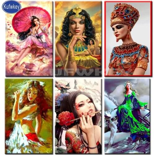 Cleopatra woman Diamond embroidery portrait mosaic diamond picture full drill square 5d diy diamond art christmas home decoratio