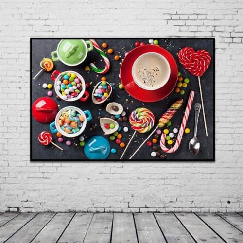 Diamond Painting 5D DIY Full Round Diamond Embroidery Colorful Sweets Candy Rhinestone Picture Flower Home Decor