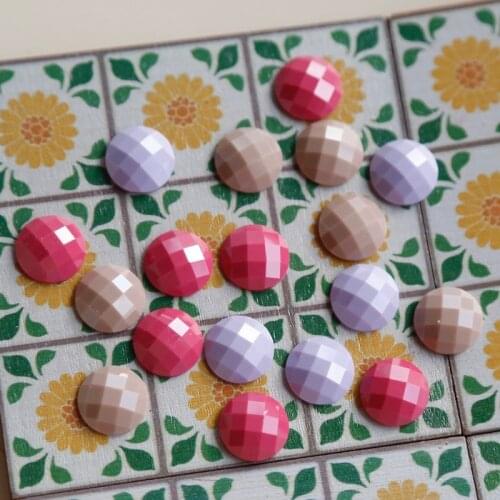 Shiny Plaid Resin Half Shot 3 colors into Japan DIY handmade earrings patch homemade earrings high quality accessories