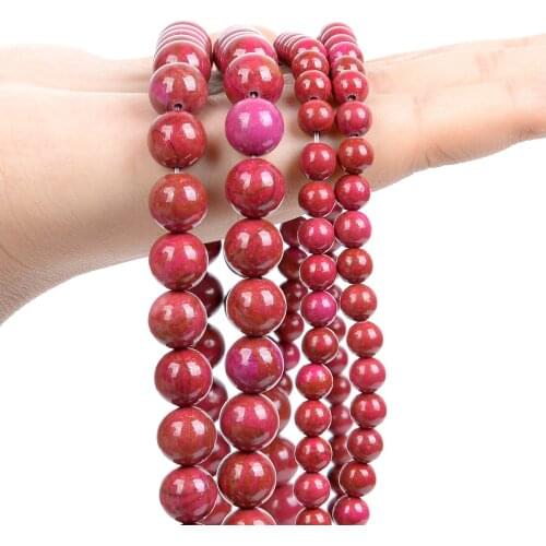 Natural Stone Beads Red Spar Jaspers Round Loose Spacer Beads for Jewelry Making Bracelets Necklace Accessories Strand 6/8/10MM