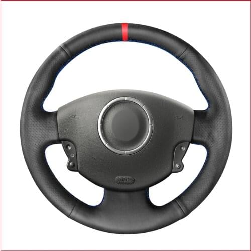 Red Marker Artificial Leather Steering Wheel Cover for Renault Megane 2 Scenic 2 Grand Scenic Kangoo 2