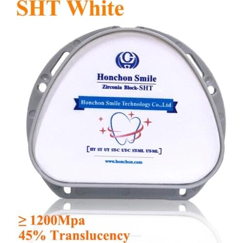 HONCHON Dental Zirconia Blank SHT White 89*71*12/14/16/18/20/25 for Amann Girrbach System