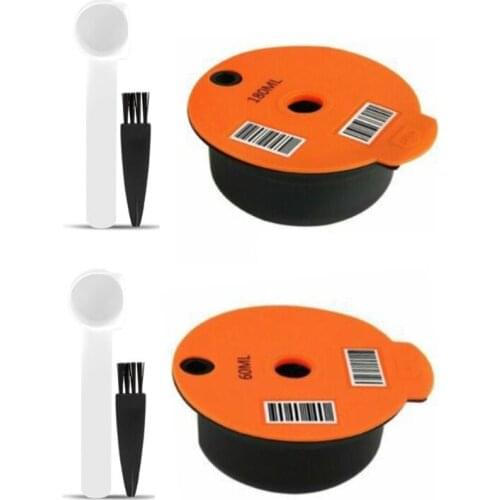 60/180ml Refillable Coffee Capsule Pod Cup Stainless Steel Mesh Strainer Cup Reusable Coffee Fliter