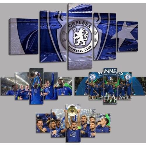 No Frame Oil Painting Canvas Europa League Champions 2021 Poster Prints Wall Art Pictures Living Room Home Decor
