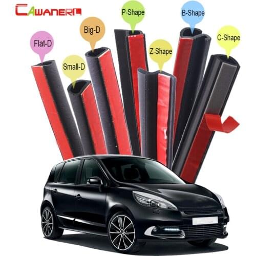 Cawanerl Full Car Rubber Weatherstrip Sealing Strip Kit Seal Edge Trim Noise Control For Renault Modus Clio Vel Satis Scenic