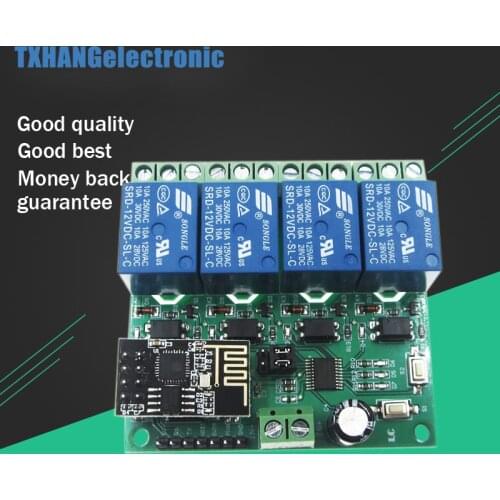 ESP8266 12V 4Channel WiFi Relay module Smart Home Phone APP Remote Control Switch diy electronics
