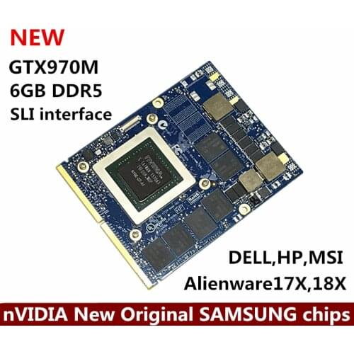 Dell Alienware HP MSI Inch Laptop nVidia GeForce GTX970M GTX 970M MXM 6GB GDDR5 Graphics Card Video Card board N16E-GT-A1