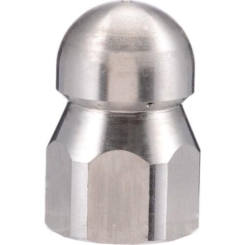 New 1/2Inch F Pressure Nozzle Washer Drain Sewer Dredge Cleaning Pipe Nozzle Jetter Stainless Steel 5 Jet Rotary Nozzles