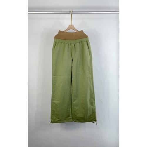 New ladies fashion 2021 loose knit stitching trousers 1223