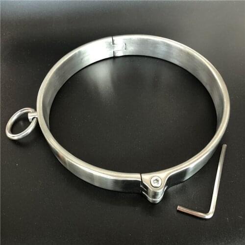 Super High Quality 316L Stainless Steel Collar Erotic Couples Adult Game Sex Toys For Women Men Slave Neck BDSM Bondage Lock