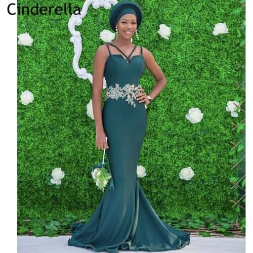 Bridesmaid Dresses Green V-Neck Straps Spandex Satin Mermaid Lace Bridesmaid Dresses With Zipper Back Wedding Party Dresses