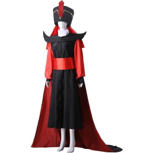 Customize Made Full Set Adult Mens Jafar Villain Costume Outfit Cosplay Costume For Halloween Party