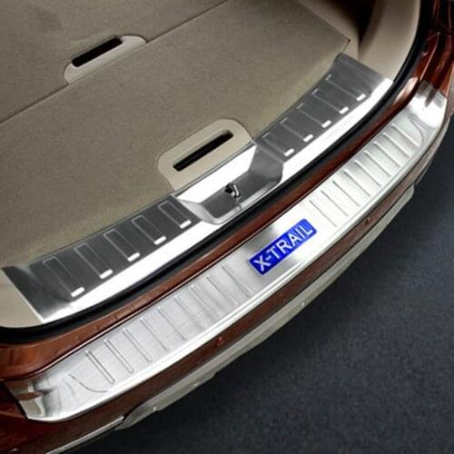 Rogue Stainless Steel Rear Bumper Protector Sill Trunk Guard Cover Trim For Nissan X-Trail T32 2014-2018 Car Accessories 2Pcs