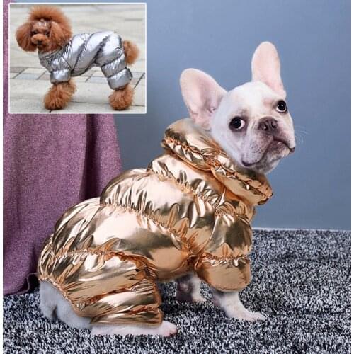 Luxury warm dog clothes winter thick pet clothing