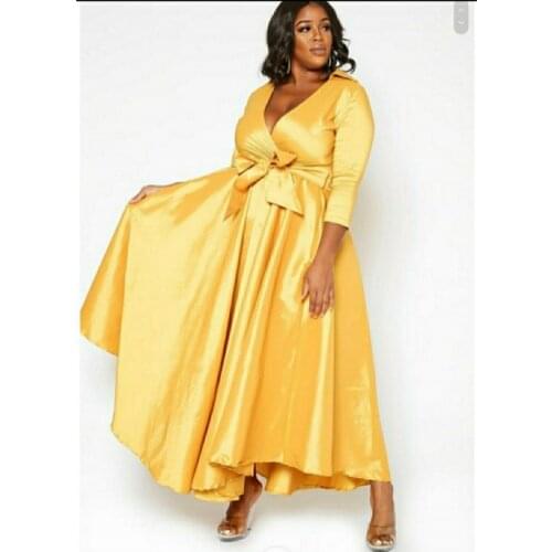 Saudi Arabic Plus Size Prom Dresses With V neck Long Sleeves Aso Ebi Evening Gowns For Women African Party Dress Formal Vestidos