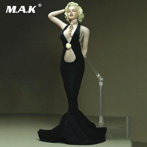 1/6 Scale Sexy Female Black Dress Necklace Clothing Accessories Model for 12" TBLeague Phicen Big Bust Female Body Toy