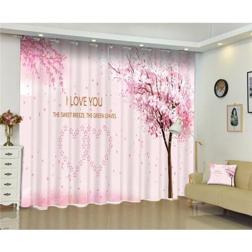 Curtains flower Luxury Blackout 3D Curtains For Living Room window Bedroom cutain Drapes cortinas Rideaux Customized size