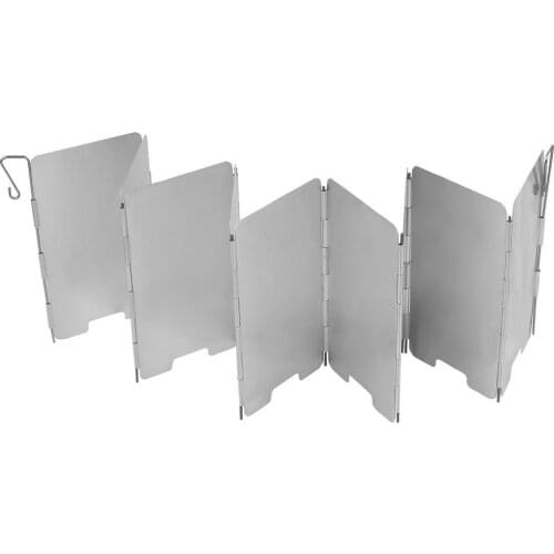 9 Plates Stove Wind Shield Foldable Outdoor Camping Cooking Cooker Gas Stove Wind Shield Durable For Outdoor Accessories tools