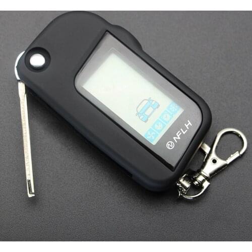 Engine Starter A93 Vertical screen Lcd remote uncut blade fob Keychain 2 Way Car Burglar Alarm System Key Chain Fob auto alarm