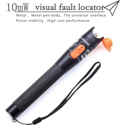 TLT-TECH Fiber Optic Tester Pen Type 10mw Cable Tester Red Light Laser Visual Fault Locator Testing Tool with 2.5mm Connector