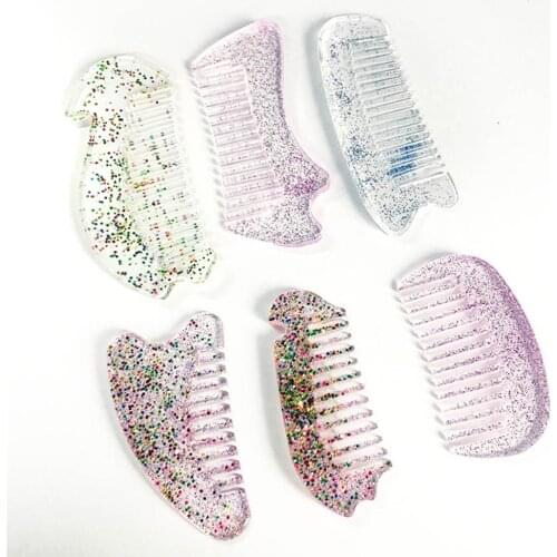 UV Resin Silicone Comb Mold Epoxy Resin Molds for DIY Caroon Tools Making