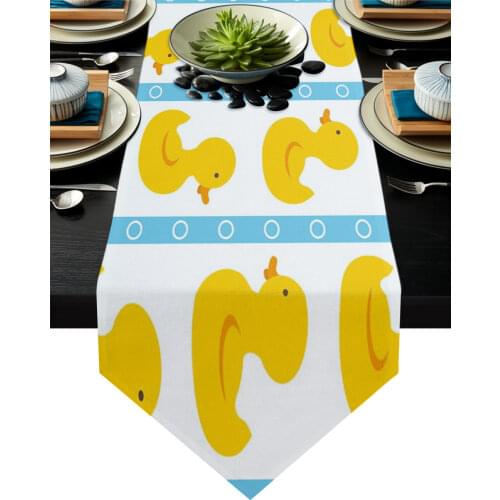 Duck Animal Lovely Character Table Runner Country Wedding Decor Cake Tablecloth Placemat Dinning Table Decoration Table Runners