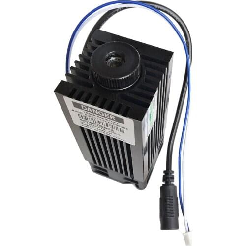 High Power Focusable 450nm 5.5W Blue Laser Dot Generator 5500mW Diode Module With TTL/PWM DC 24V 12V
