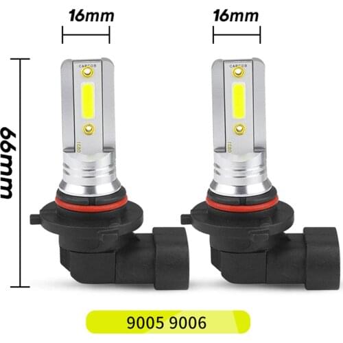 Parts LED Headlight Replacement Set Waterproof 100W White 12V-24V 9005/HB3 Accessories