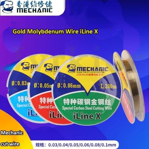 Gold Molybdenum Wire LCD Cutting Glass Of Separation Carbon Steel Alloy Line For iPhone Samsung LCD/OLED Screen Cut Tools